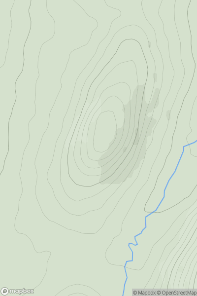 Thumbnail image for Sheep Hill [Mourne Mountains] showing contour plot for surrounding peak